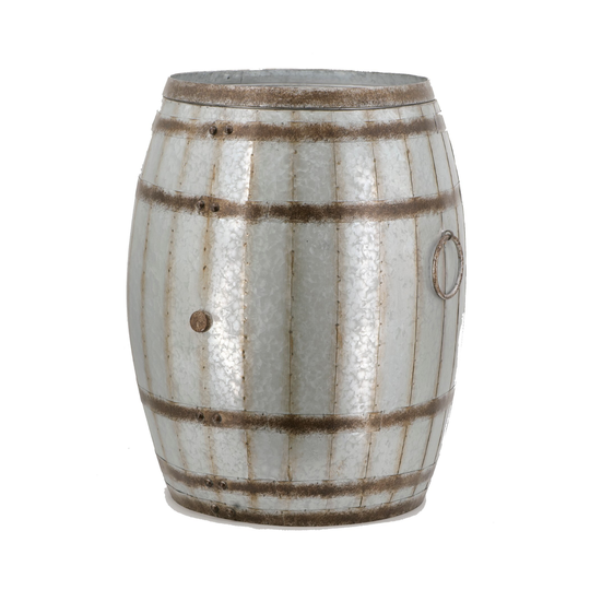 A&B Home Drum Side Table - Gray