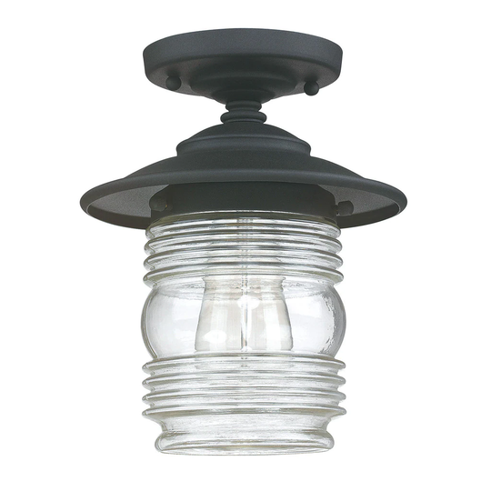 Creekside 1-light Black Outdoor Flush Mount