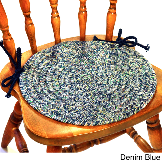 Rhody Rug Sandi Reversible Braided Chair Pads (Set of 4)