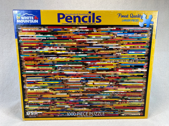 1000 Piece Jigsaw Puzzle "Hundreds Of Pencils" By Maureen Rupprecht | White Mountain 24x30