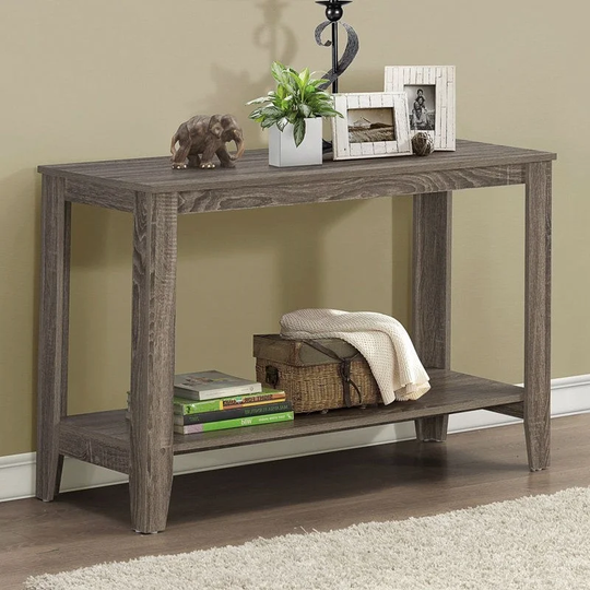 Sofa Table Console Table in Dark Taupe Wood Finish - 44L x 18W x 29H in.