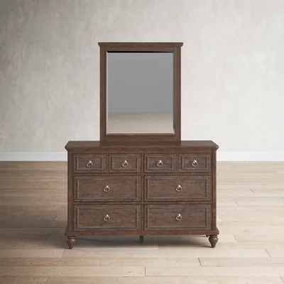 Dansville 6 Drawer Double Dresser with Mirror