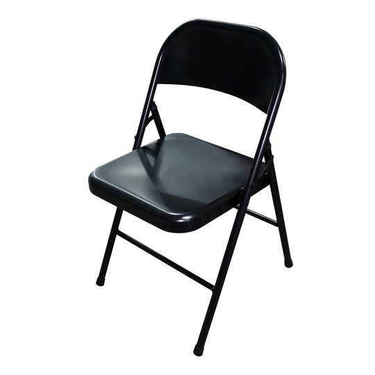 Plastic Development Group Commercial Party Heavy Duty Steel Folding Chair, Black - 8