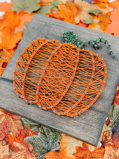 Pumpkin String Art Kit | Fall Diy Home Decor Adult Craft Project Sign