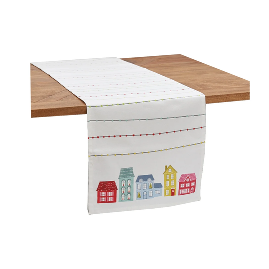 Village Lights Printed Table Runner