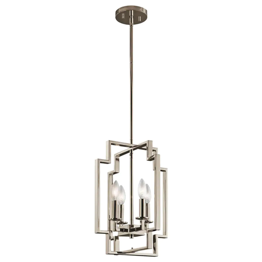 Kichler Lighting Downtown Deco Collection 4-light Polished Nickel Foyer Pendant