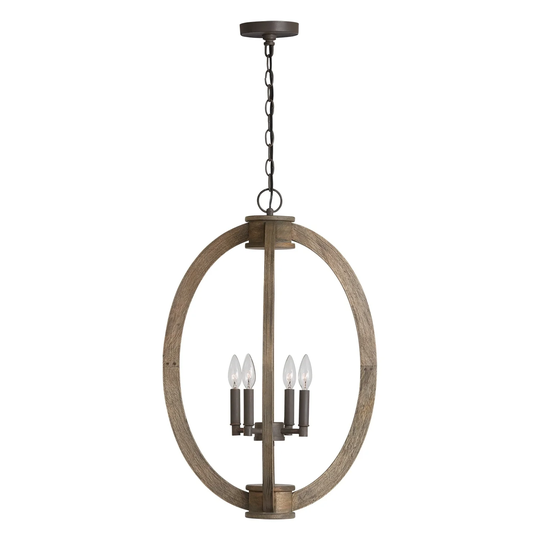 4-light Nordic Grey Foyer Pendant