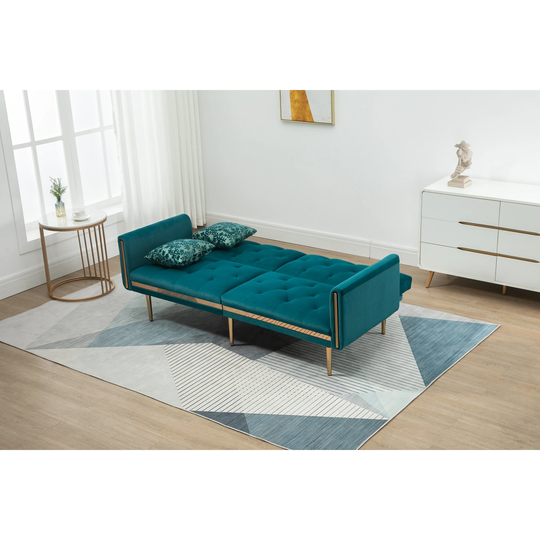 Velvet Sofa, Multi-Person Sofa, Comfortable, Soft and Dirt-Resistant, Unique Metal Tripod, easy to Install