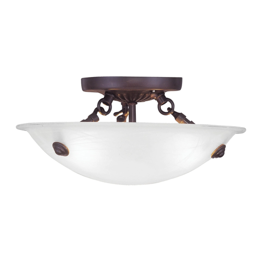 Livex Lighting Oasis Bronze Ceiling Mount 3-light Fixture