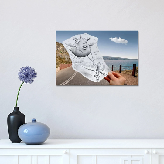iCanvas "Pencil vs. Camera 48" by Ben Heine Canvas Print
