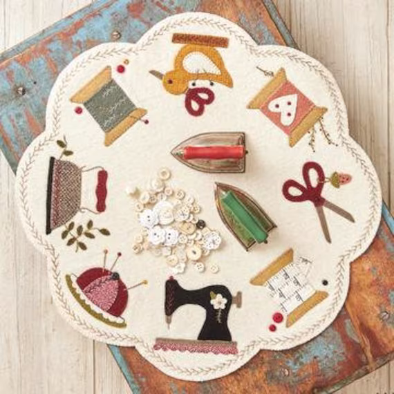 Sewing Scalloped Mat Pattern By Stacy West Of Buttermilk Basin, Vintage Supplies