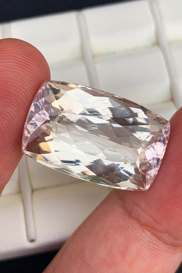 Bi Color Kunzite Gemstone, Loose Faceted For Sale, Natural Pink Kunzite, Wedding Jewelry, Yellow Pendant, 33.45 Ct
