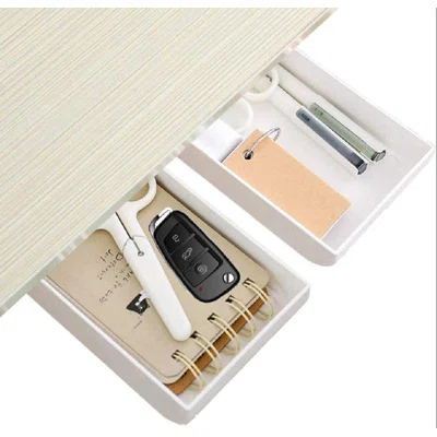 Under Desk Drawer Organizer Storage, Hidden Storage Desk Drawer Organizer Tray For Office Supplies, Pens, Pencils