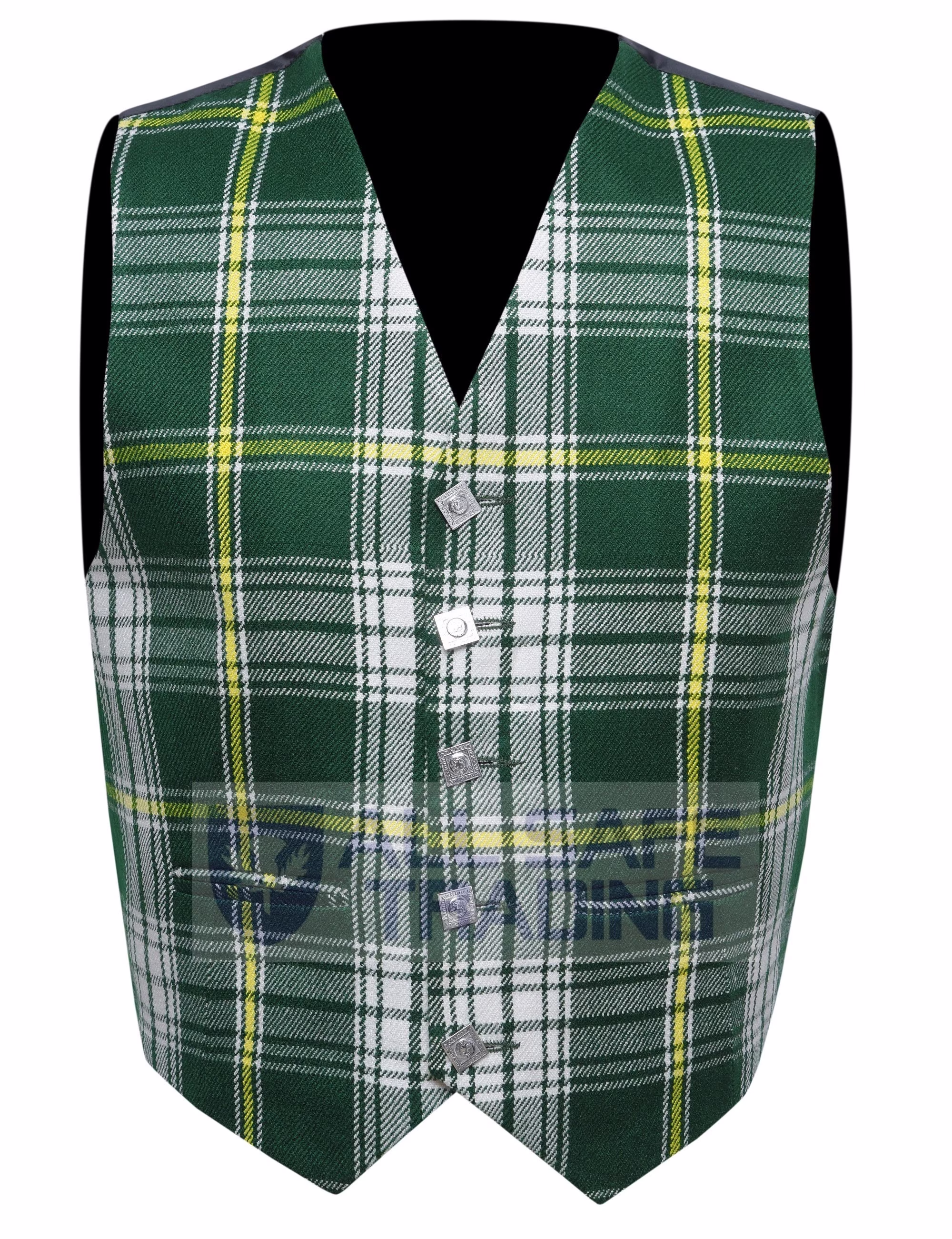 Clearance Sale Scottish/Irish Formal Straight Pattern St Patrick Tartan Waistcoat/Vest, Men Scottish Waistcoat, Kilt Vst, Celtic, Highland