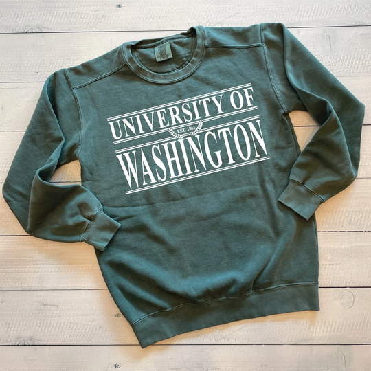 Customized School | Comfort Colors Sweatshirt College Retro Design Traditional Font