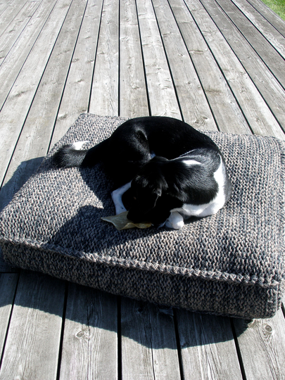 Pets Wool Chair-Woll Knitting Dog Bed-Dog Sleeping Bag-Knitting Furniture-Dog Pouf-Arm Crochet-Handmade-Puppy Bed Cushion Mat