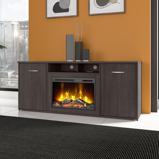 Office 500 72W Electric Fireplace Cabinet by Bush Business Furniture