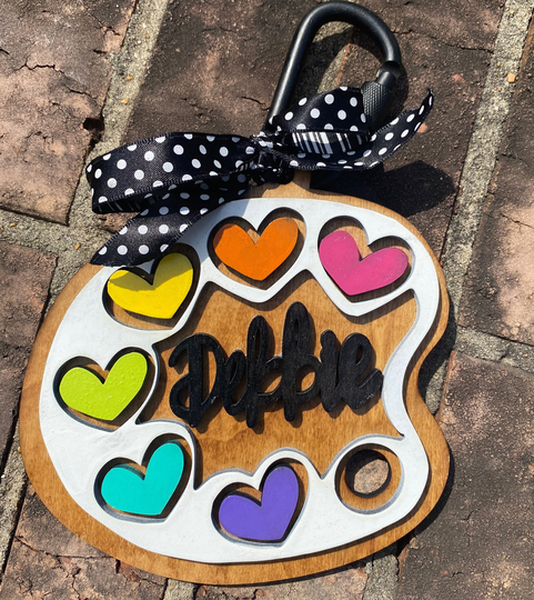 Personalized Artist Accessories - Bag Charm Tag Painter's Bag Personalized Art Charm