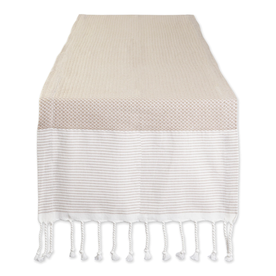 DII Bordered Dobby Woven Table Runner, 1 Piece