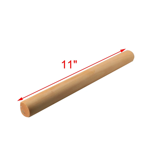 Baking Pizza Dumpling Skin Maker Dough Roller Rolling Pin Kitchen 11" - Wooden Color