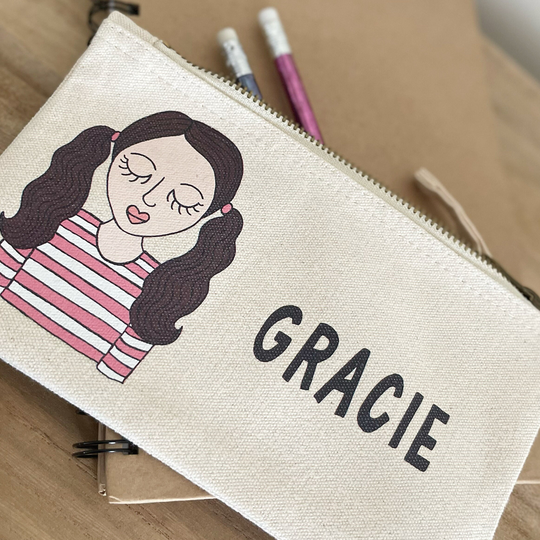 Personalised Back To School Pencil Case For Girl Or Boy, Custom Case, With Name & Emoji On, Primary Gift