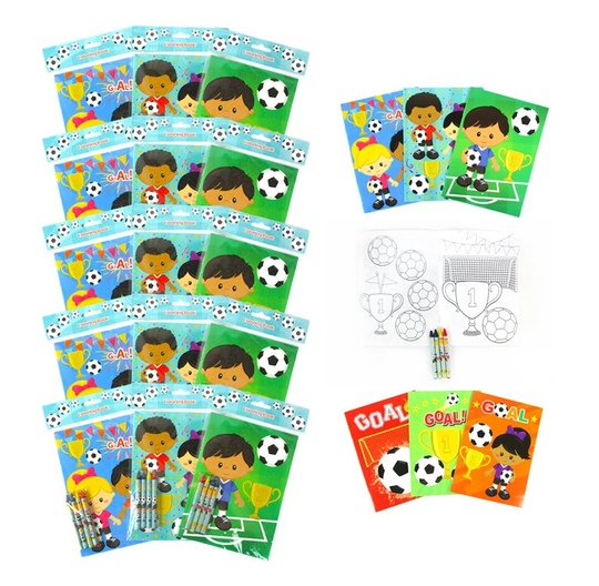 Soccer Party Coloring Books With Crayons Favors