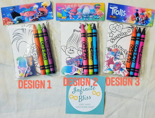 Trolls Coloring Packs | Pages Party Favor Crayola Crayons