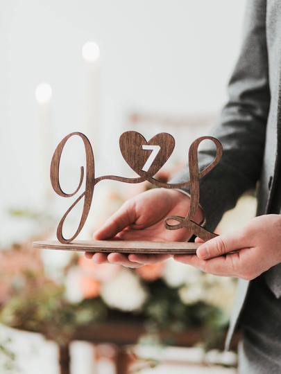Wedding Table Numbers From Laura's Collection For Rustic, Boho, Outdoor Style