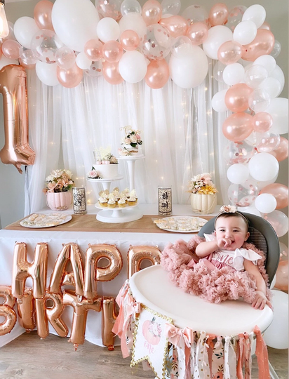 Floral Pumpkin 1st Birthday High Chair Banner, Patch, Autumn Fall Highchair Birthday, Cake Smash Peach Gold
