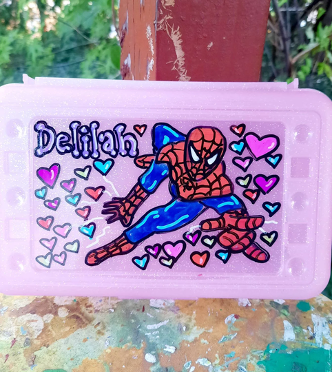 Spiderman Pencil Box, Alien Spaceship Girl & Boy Art Boys School