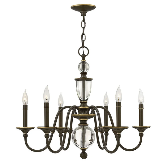 Hinkley Lighting 6 Light 1 Tier Candle Style Chandelier from the