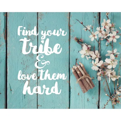 Find Your Tribe - Flowers And Pencils By Color Me Happy, Canvas Wall Art