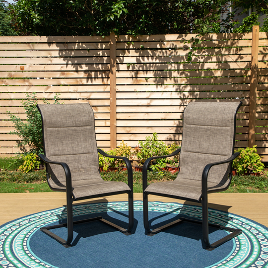 Sophia & William Patio Dining Chairs, Set of 2 - C Spring Motion Padded Chairs
