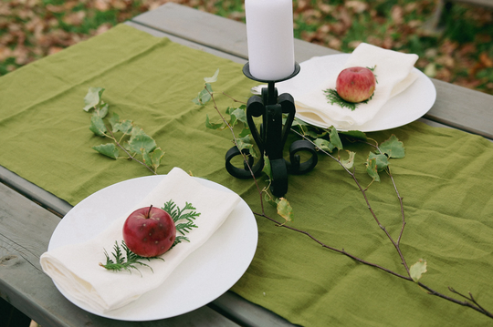 Natural Linen Table Runner, Rustic Decor, Softened Washed Cottage Runner, Christmas Table