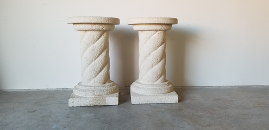 Vintage Twisted Columns Dining Table Bases/Pedestals - A Pair