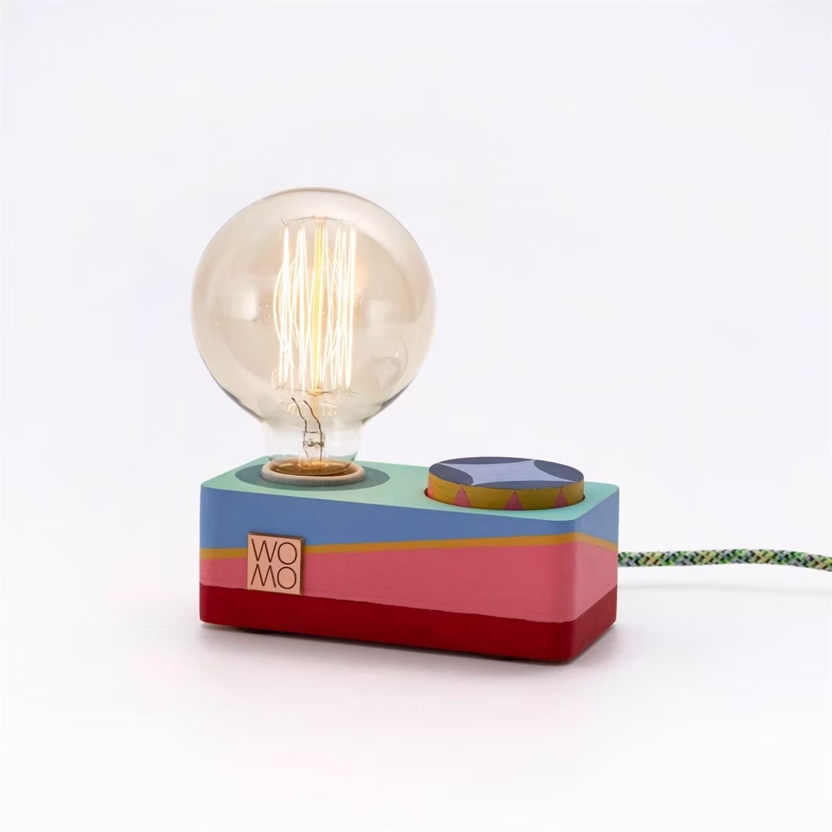 Dimmable Wooden Table Lamp, Limited Edition, Guest Artist "Ece Agirtmis", Designer Bedside Scandinavian Design