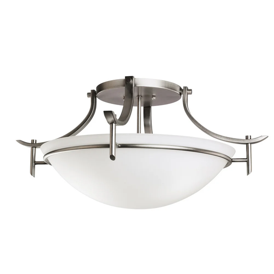 Kichler Lighting Olympia Collection 3-light Antique Pewter Semi Flush Mount