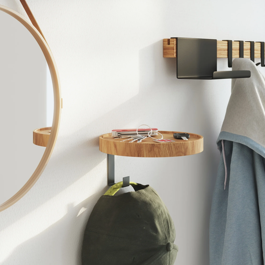 Solid Oak Coat Rack with 1 Hook
