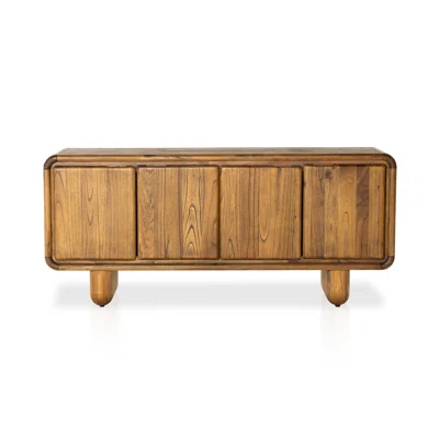 Denmon 72" Wide Mindi Solid Wood Sideboard