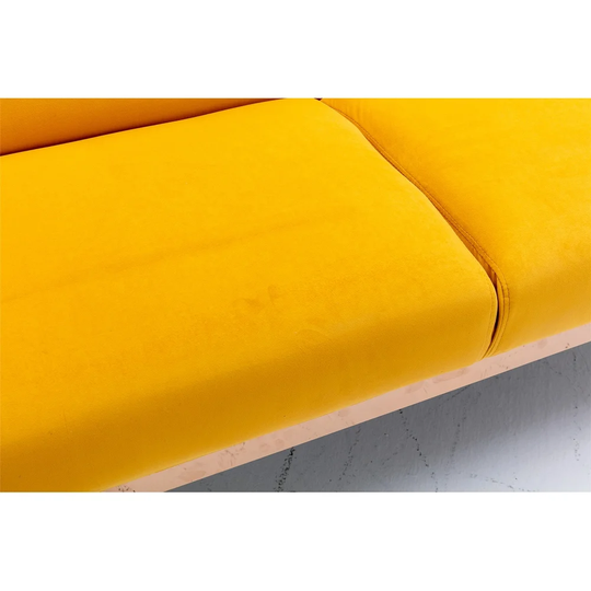 Velvet Sofa , Accent sofa ,loveseat sofa with metal feet
