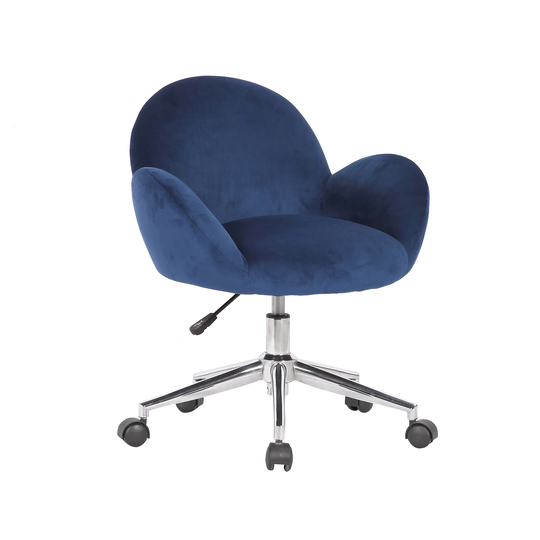 Porthos Home Quon Velvet/ Chrome Swivel Office Chair