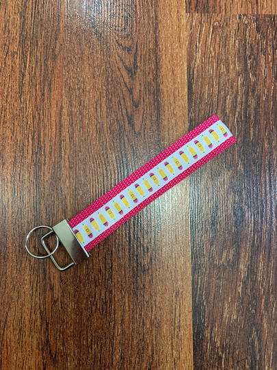 Pencils Teacher Key Fob Wristlet Keychain