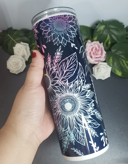 Mom Tumbler - Cup Colorful Flowers Gift For Her Valentine's Idea 20Oz Hot Cold