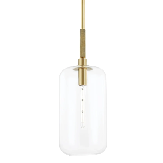 Hudson Valley Lenox Hill 1-Light Large Pendant with Clear Glass Shade