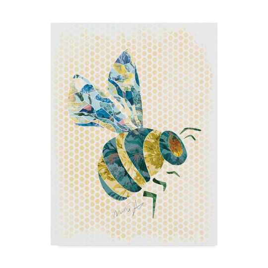 Green Girl Canvas 'Bumblebee Dot Pattern' Canvas Art - Multi-color