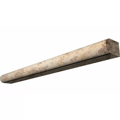 Scabos 12" x 1" Honed Travertine Pencil Liner Tile Trim in Brown