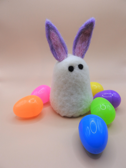 Wool Felted Easter Bunny Ghost | Cute Plushie