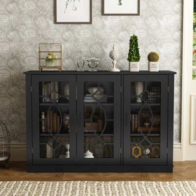 47.2'''' W Buffet Sideboard Bookcase Display Cabinet Three Door