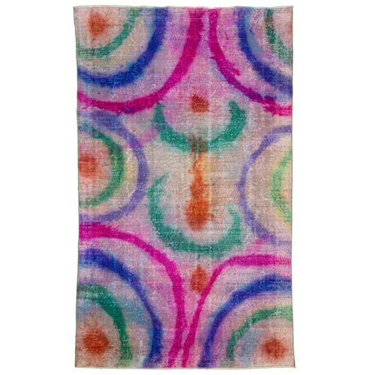 Hand-knotted Color Transition Multi Color Wool Rug - 6'2" x 9'7"