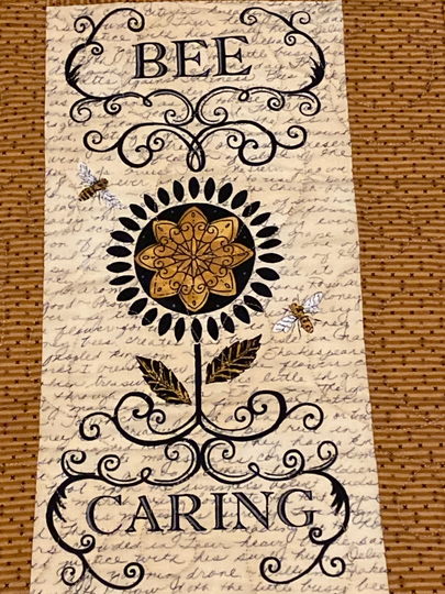 Bee Caring Creative Quilted Table Runner 28"x12" #8472